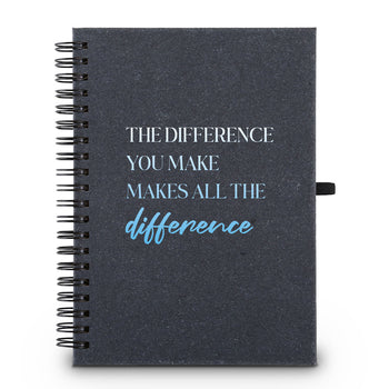 The Difference You Make Makes All The Difference Hardcover Spiral Journal w/ Sticky Notes