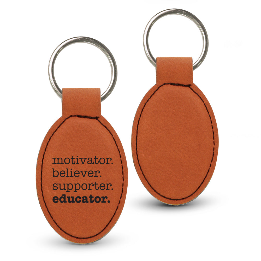 Motivator. Believer. Supporter. Educator. Keychain