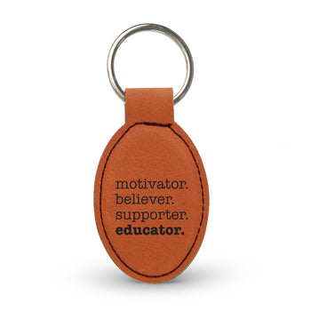 Motivator. Believer. Supporter. Educator. Keychain