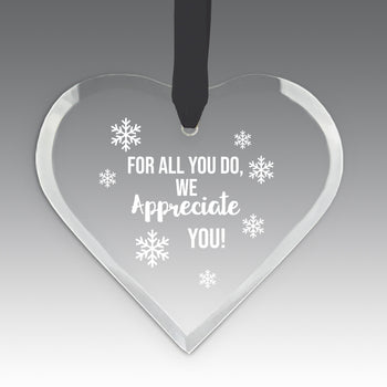 We Appreciate You Crystal Suncatcher Ornament