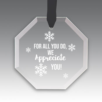 We Appreciate You Crystal Suncatcher Ornament