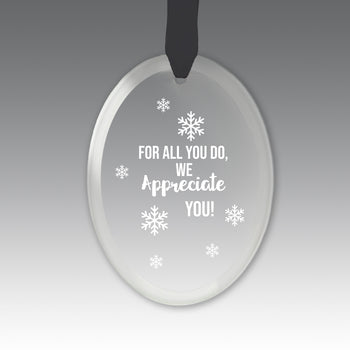 We Appreciate You Crystal Suncatcher Ornament