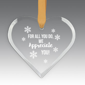 We Appreciate You Crystal Suncatcher Ornament