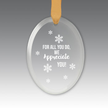 We Appreciate You Crystal Suncatcher Ornament