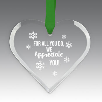We Appreciate You Crystal Suncatcher Ornament