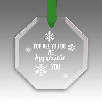 We Appreciate You Crystal Suncatcher Ornament