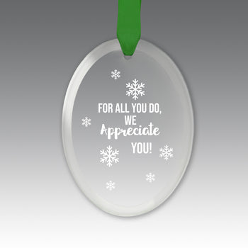 We Appreciate You Crystal Suncatcher Ornament
