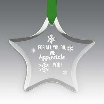 We Appreciate You Crystal Suncatcher Ornament