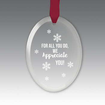 We Appreciate You Crystal Suncatcher Ornament