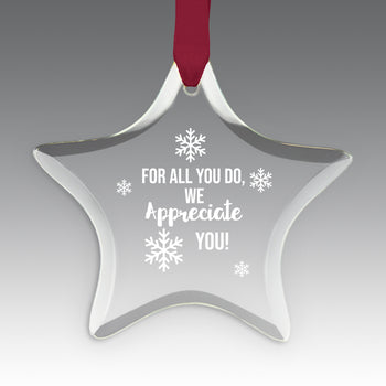 We Appreciate You Crystal Suncatcher Ornament
