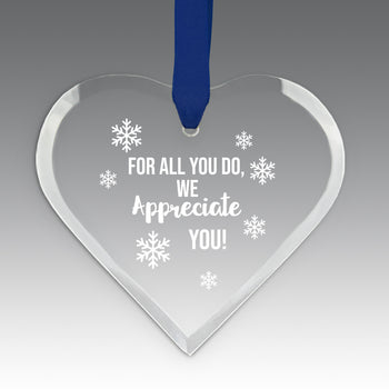 We Appreciate You Crystal Suncatcher Ornament
