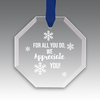 We Appreciate You Crystal Suncatcher Ornament