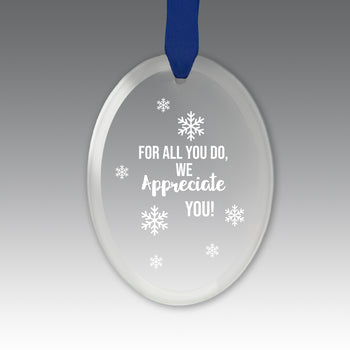 We Appreciate You Crystal Suncatcher Ornament