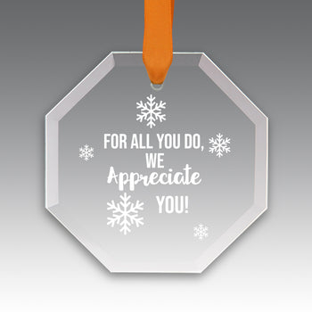 We Appreciate You Crystal Suncatcher Ornament