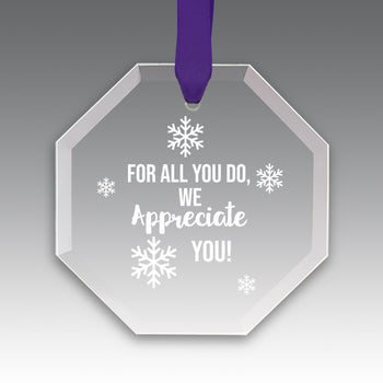 We Appreciate You Crystal Suncatcher Ornament
