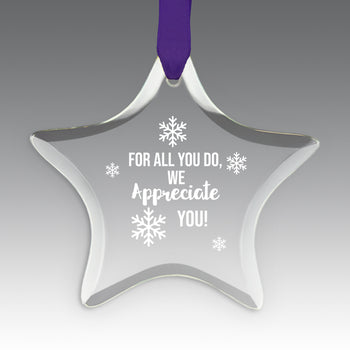 We Appreciate You Crystal Suncatcher Ornament
