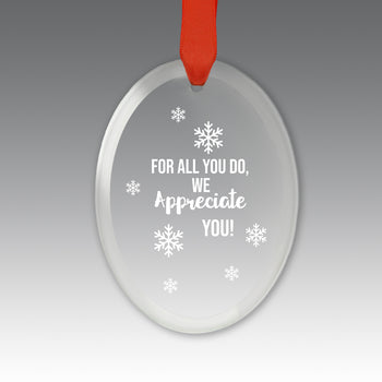 We Appreciate You Crystal Suncatcher Ornament