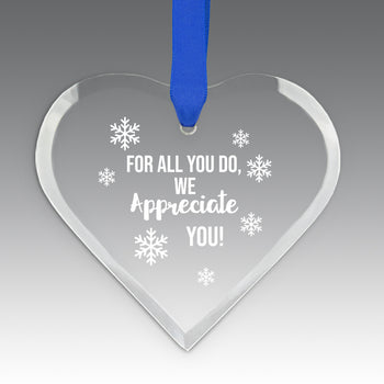 We Appreciate You Crystal Suncatcher Ornament