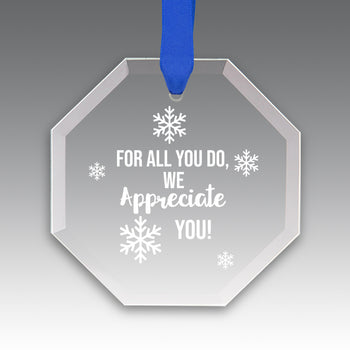 We Appreciate You Crystal Suncatcher Ornament