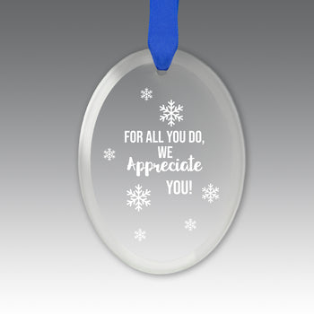 We Appreciate You Crystal Suncatcher Ornament