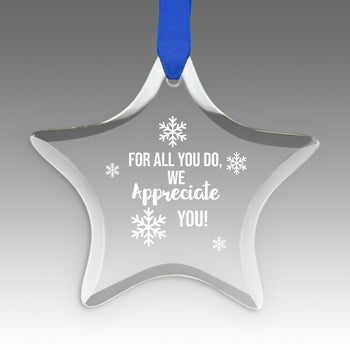 We Appreciate You Crystal Suncatcher Ornament