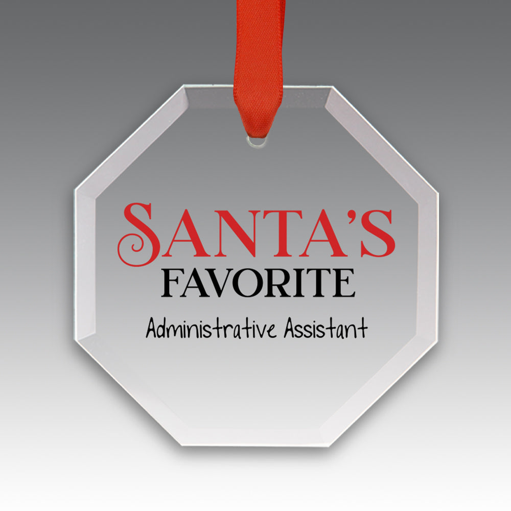 Santa's Favorite Crystal Suncatcher Ornament