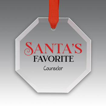 Santa's Favorite Crystal Suncatcher Ornament