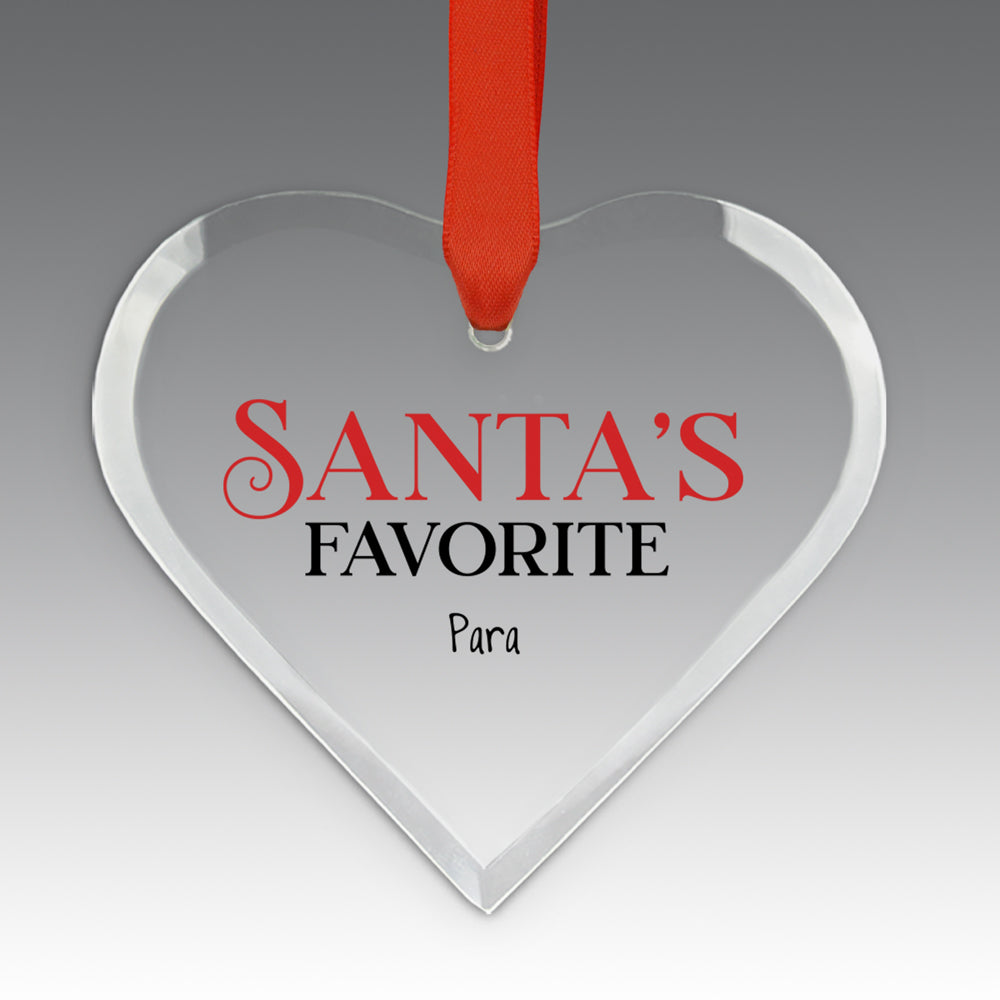 Santa's Favorite Crystal Suncatcher Ornament