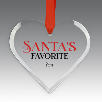 Santa's Favorite Crystal Suncatcher Ornament