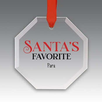 Santa's Favorite Crystal Suncatcher Ornament