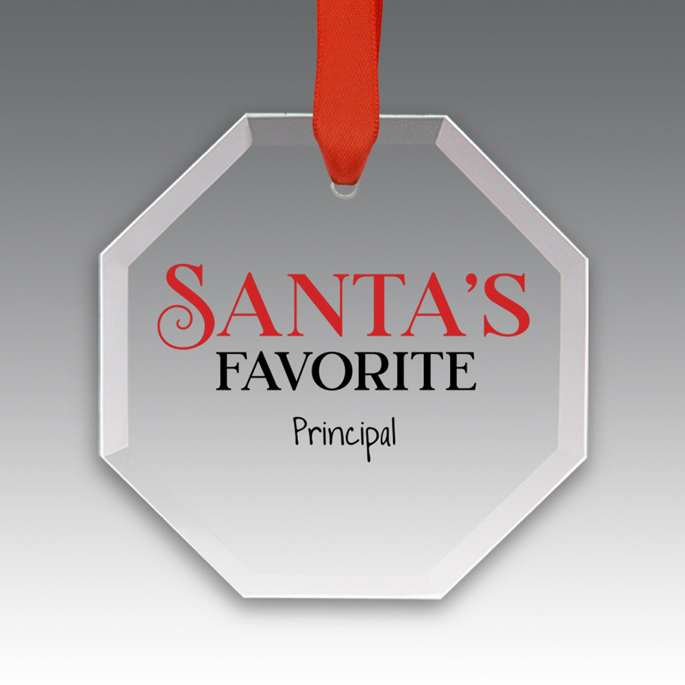 Santa's Favorite Crystal Suncatcher Ornament