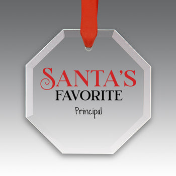 Santa's Favorite Crystal Suncatcher Ornament