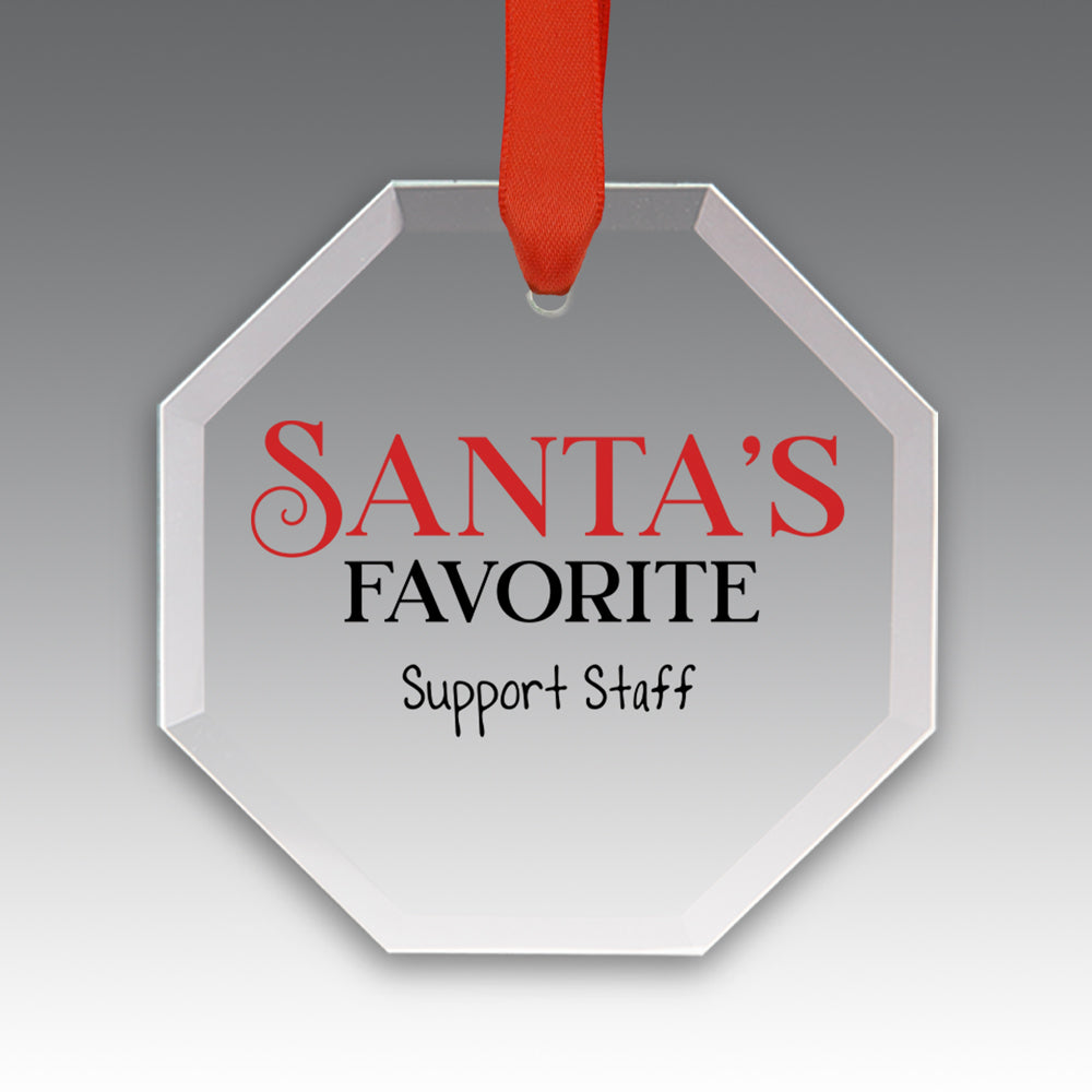 Santa's Favorite Crystal Suncatcher Ornament