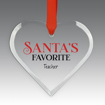 Santa's Favorite Crystal Suncatcher Ornament