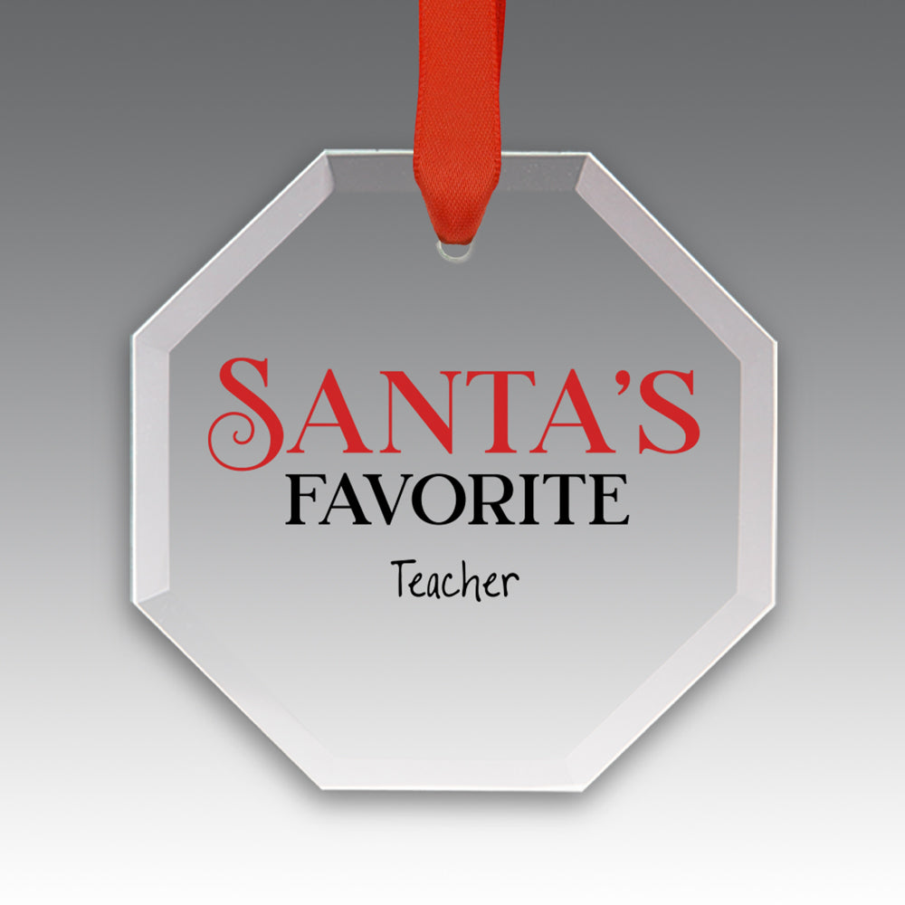 Santa's Favorite Crystal Suncatcher Ornament