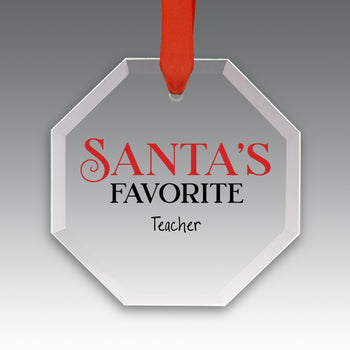 Santa's Favorite Crystal Suncatcher Ornament