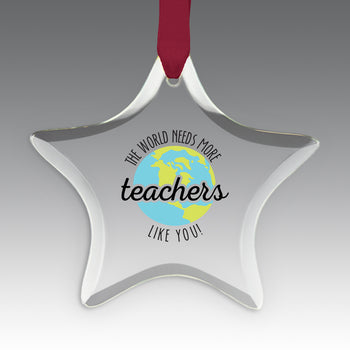 More Teachers Like You Crystal Suncatcher Ornament