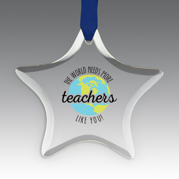 More Teachers Like You Crystal Suncatcher Ornament