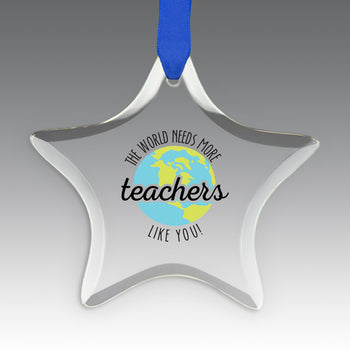 More Teachers Like You Crystal Suncatcher Ornament