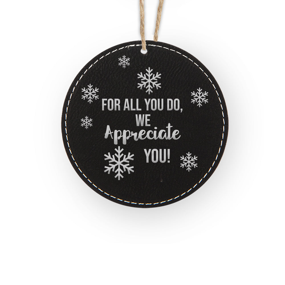 We Appreciate You Rustic Ornament