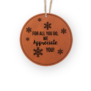 We Appreciate You Rustic Ornament