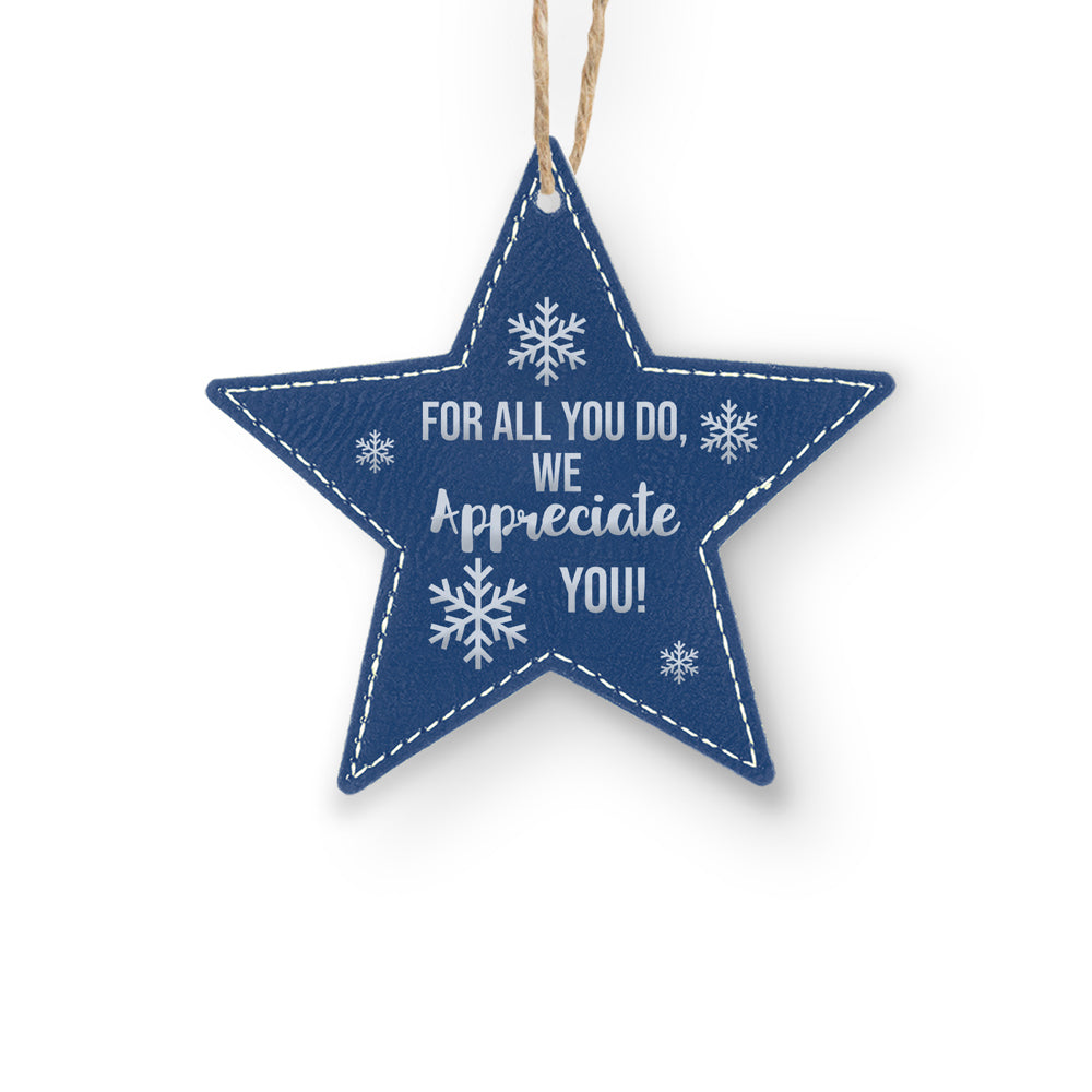 We Appreciate You Rustic Ornament