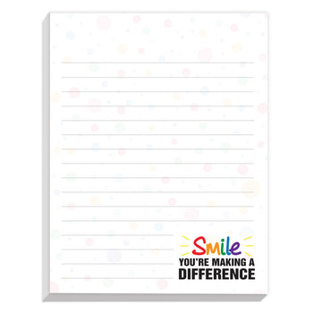 Personalized Notepads - Smile You’re Making A Difference (2 pads)