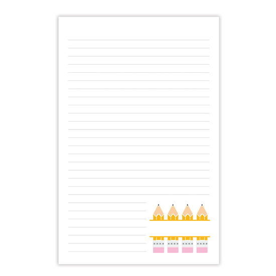 Lg. Personalized Notepad – Pencils