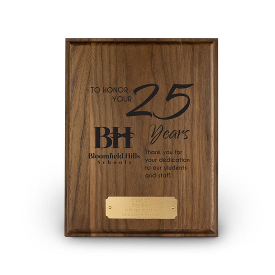 7x9 Laser-Engraved Plaque