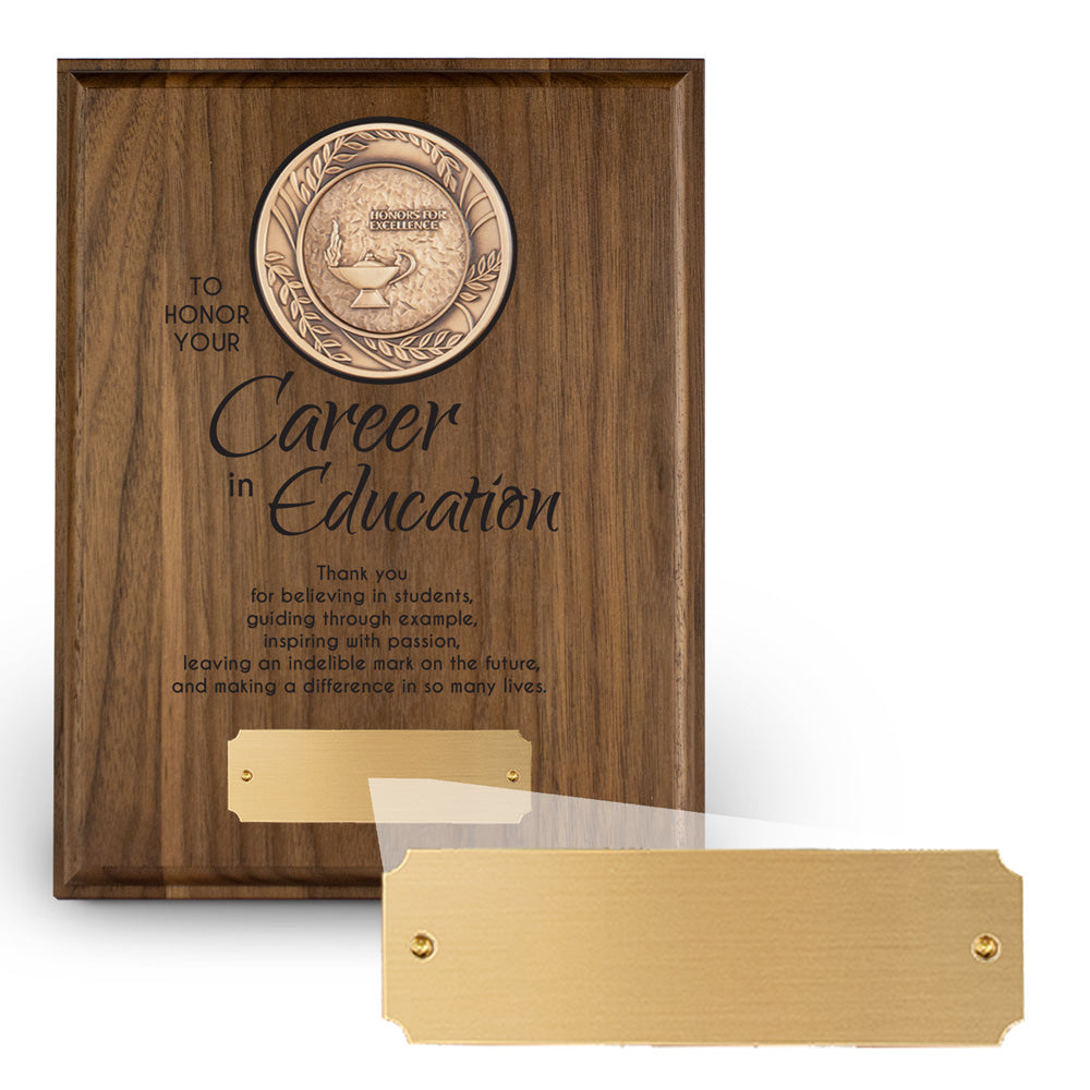 7x9 Brass Medallion Plaque