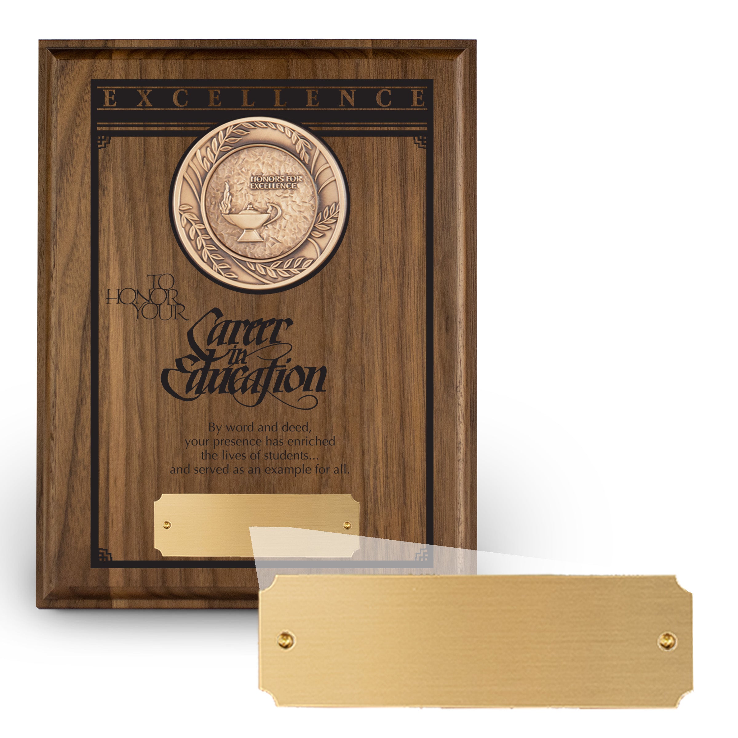 7x9 Brass Medallion Plaque