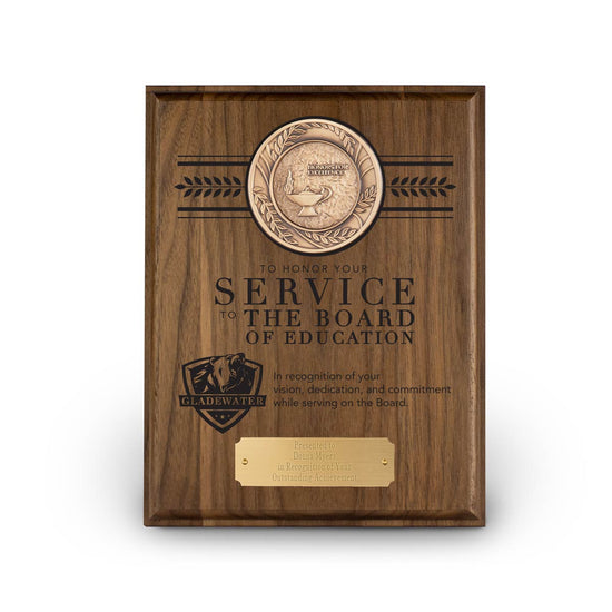 7x9 Brass Medallion Plaque