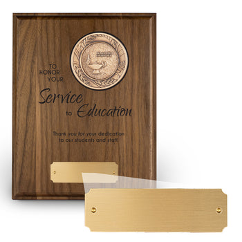 7x9 Brass Medallion Plaque