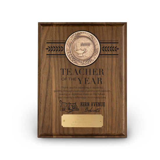 7x9 Brass Medallion Plaque